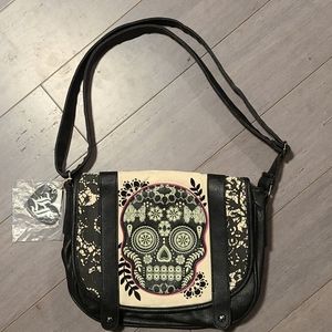 Loungefly sugar skull crossbody purse